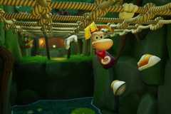 Rayman climbing in Rayman 2: Redreamed.